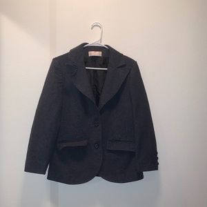 Pendleton Virgin Wool Blazer Jacket Womens 14 Gray